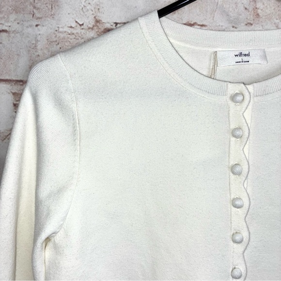 Aritzia Wilfred Shelly Cardigan - Wonder Yarn in Light Birch Size Large NEW - Picture 5 of 8